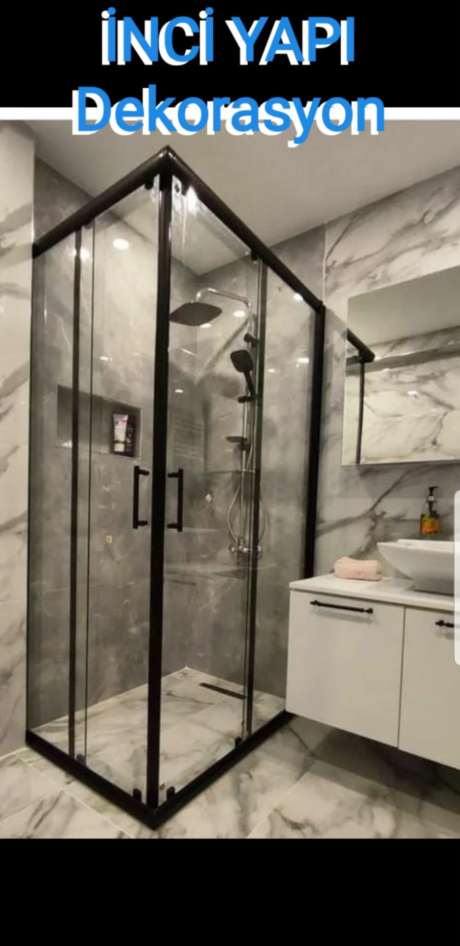 Duşakabin ve banyo dolabı uygulamasına ait proje görseli