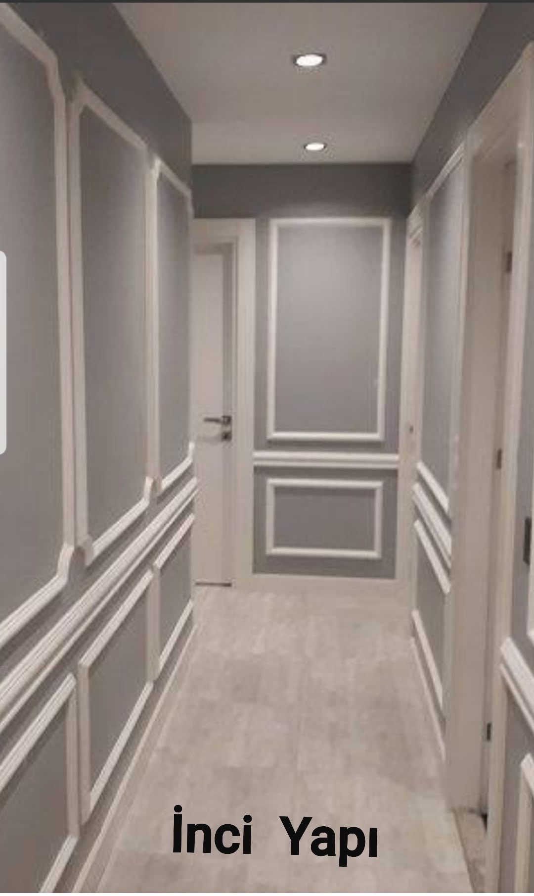 Asma tavan, aydınlatma ve dekoratif duvar çıtası uygulamasına ait proje görseli